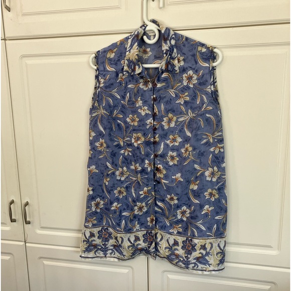 Print tunic style summer top - Picture 1 of 13